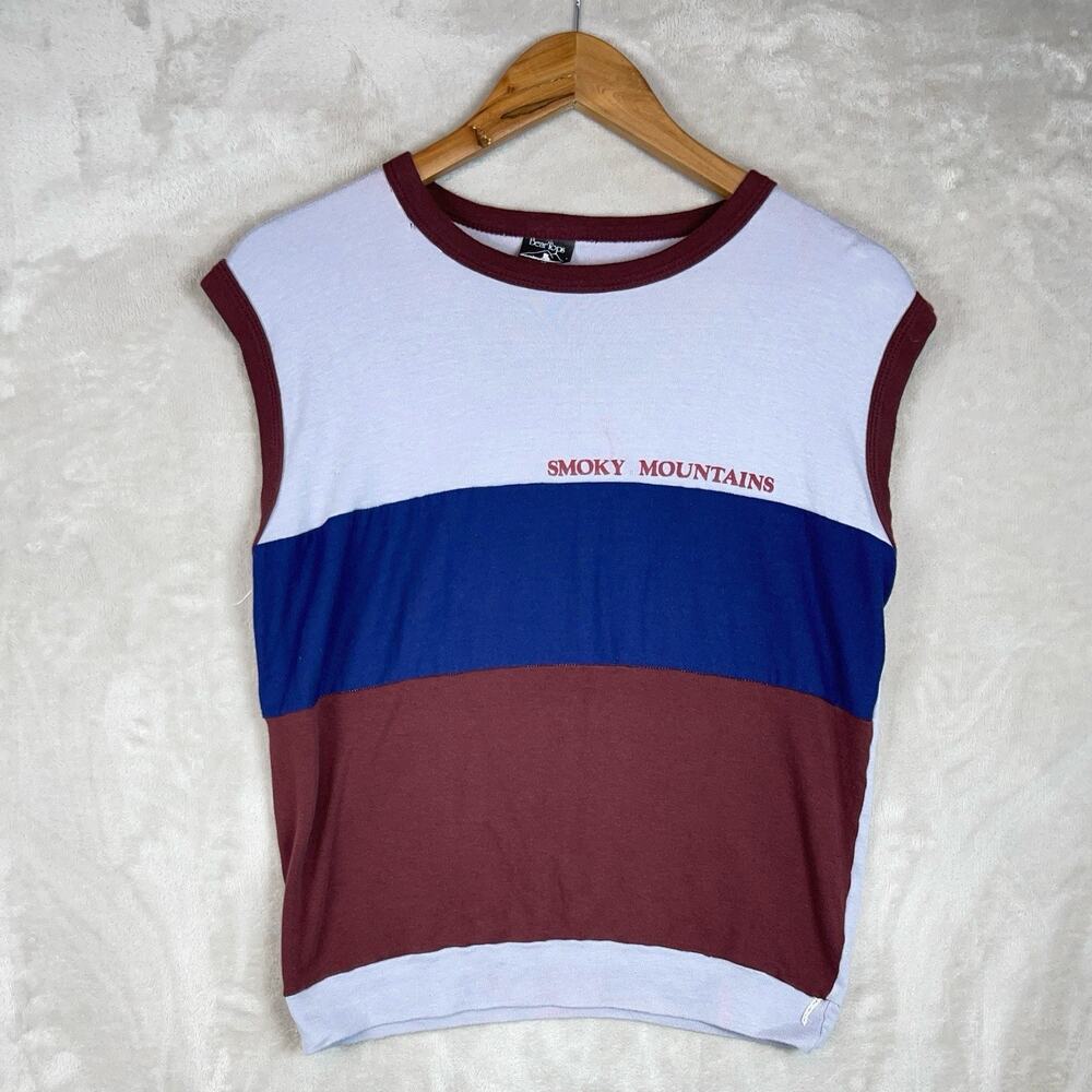 Vintage 80s Bear Tops Smoky Mountains Tank Top Men's Medium Stranger Things